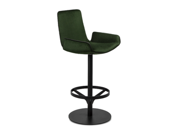 AMELIE COUNTER ARMCHAIR LOW - Swivel high fabric stool with armrests by Freifrau - view 3