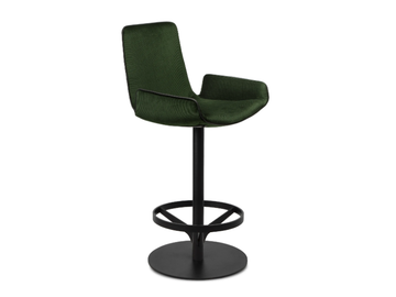AMELIE KITCHEN ARMCHAIR LOW - Swivel fabric kitchen stool with armrests by Freifrau - view 2