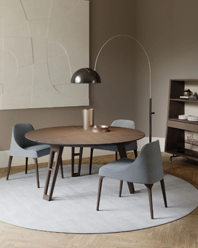 AXEL - Round wood and glass table by Frigerio - view 3