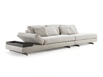 DAVIS FLAT - Sectional fabric sofa with removable cover by Frigerio - view 3