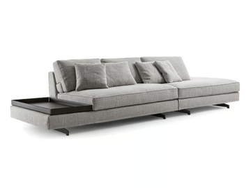 DAVIS TOP FLAT - 5 seater fabric sofa with removable cover by Frigerio - view 2