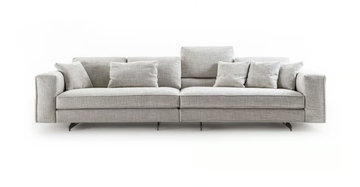 DAVIS TWIN - Sectional fabric sofa with removable cover by Frigerio - view 3
