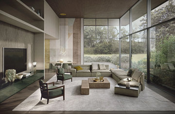 MILLER - Low porcelain stoneware coffee table by Frigerio - view 3