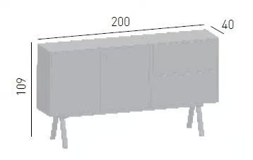 LOW CABINET 2027 - Low wooden office storage unit with drawers by GABER - view 3