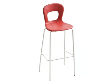 BLOG I68/78 - High upholstered stool with back by GABER - view 3
