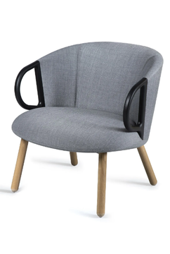 CUCARACHA LB BL - Upholstered fabric easy chair with armrests by GABER - view 3