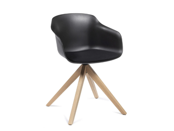 DAME PL - Trestle-based technopolymer chair with armrests by GABER - view 2
