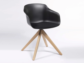 DAME PL - Trestle-based technopolymer chair with armrests by GABER - view 3