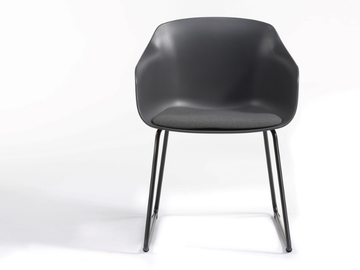 DAME ST - Sled base technopolymer chair with armrests by GABER - view 3