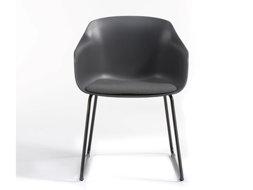 DAME ST - Sled base technopolymer chair with armrests by GABER - view 2