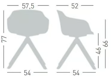 DRESS DAME - Swivel trestle-based fabric chair with armrests by GABER - view 3