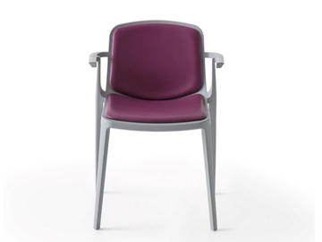 DRESS ISIDORA B - Upholstered technopolymer chair with armrests by GABER - view 2