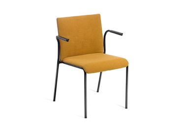 TECKEL B - Upholstered fabric chair with armrests by GABER - view 2