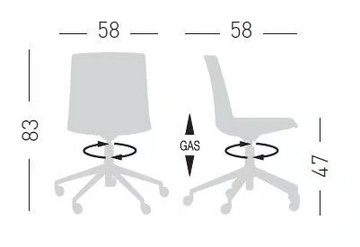 JUBEL I5R - Height-adjustable upholstered office chair by GABER - view 3