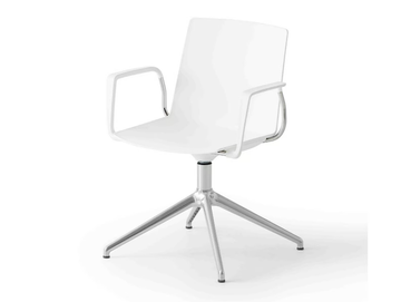 JUBEL L BR - Trestle-based technopolymer office chair with armrests by GABER - view 2