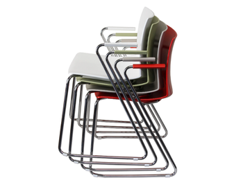 KANVAS 2 STS - Sled base technopolymer chair with armrests by GABER - view 3