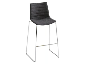 KANVAS ST 66/76 FULL - Sled base high upholstered stool by GABER - view 3