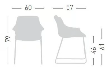 MORE IST - Sled base upholstered chair with armrests by GABER - view 3