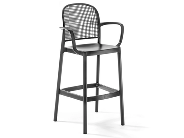 PANAMA B - High technopolymer stool with armrests by GABER - view 3