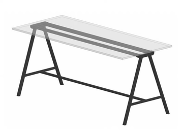 SURFY HIGH DESK 2007 - Rectangular laminate workstation desk by GABER - view 3