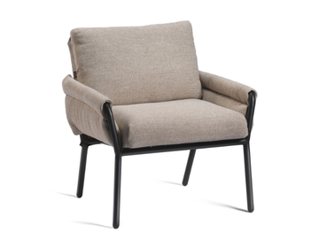 COACHELLA - Upholstered fabric easy chair with armrests by GABER - view 2