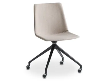 AKAMI IUR - Upholstered chair with castors by GABER - view 2