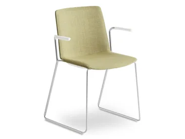 JUBEL ISS - Sled base upholstered chair with armrests by GABER - view 2