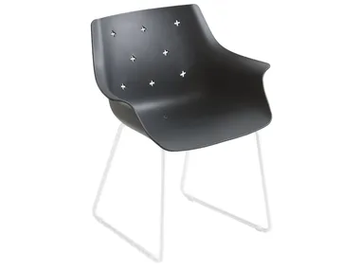 MORE ST - Sled base chair with armrests by GABER - view 2