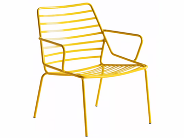 LINK LOUNGE - Garden painted metal easy chair with armrests by GABER - view 3