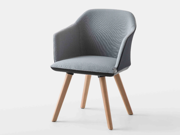 MANAA BL - Upholstered office chair with armrests by GABER - view 3