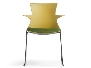 TEMA S - Sled base technopolymer chair with integrated cushion by GABER - view 2