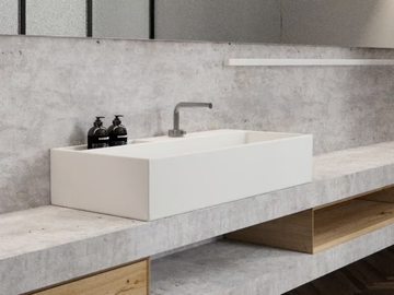 NEXT 100 - Rectangular single ceramic washbasin by GALASSIA - view 2