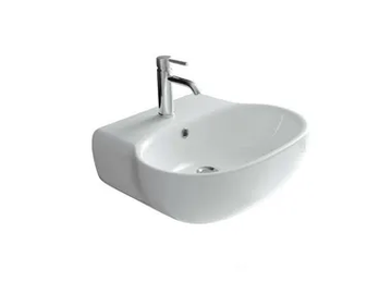 ERGO - 55 CM - Wall-mounted ceramic washbasin by GALASSIA - view 2