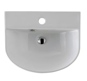 M2 - 35 CM - Semi-inset ceramic washbasin by GALASSIA - view 3