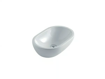 M2 - 54 CM - Countertop oval washbasin by GALASSIA - view 2