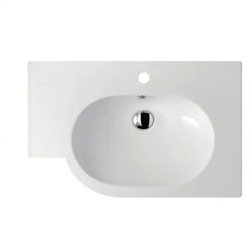 M2 - 75 CM DX - Wall-mounted ceramic washbasin by GALASSIA - view 3