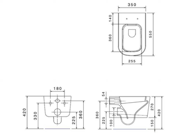 MEG11 5411 - Wall-hung ceramic toilet by GALASSIA - view 3