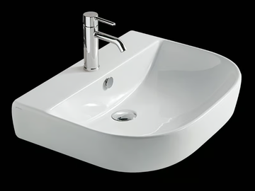 M2 - 60 CM - Countertop ceramic washbasin by GALASSIA - view 3