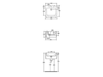 SA.02 50 - Wall-mounted rectangular ceramic washbasin by GALASSIA - view 3