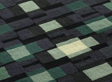 ECHO GREEN - Rectangular wool rug with geometric shapes by GAN - view 3