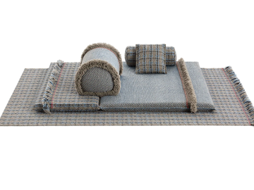 GARDEN LAYERS BLUE - Outdoor polypropylene garden big mattress by GAN - view 2