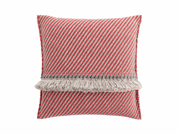 GARDEN LAYERS BLUE - Striped square outdoor polypropylene cushion by GAN - view 3