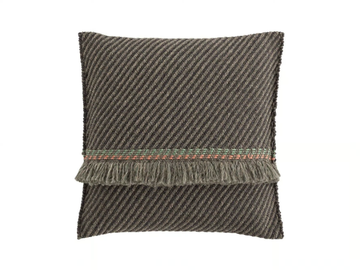 GARDEN LAYERS GREEN - Striped square outdoor polypropylene cushion by GAN - view 3