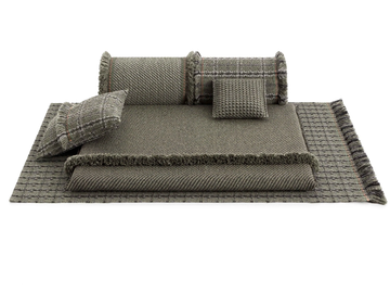 GARDEN LAYERS GREEN - Outdoor polypropylene garden small mattress by GAN - view 2