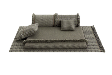 GARDEN LAYERS GREEN - Motif square outdoor polypropylene cushion by GAN - view 3