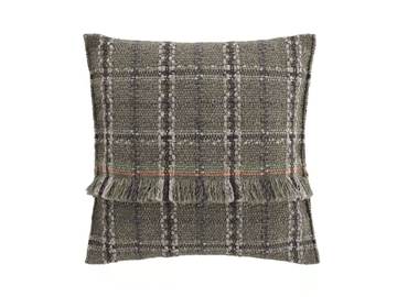 GARDEN LAYERS GREEN - Square tartan outdoor polypropylene cushion by GAN - view 2