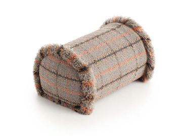 GARDEN LAYERS TERRACOTTA - Roll tartan outdoor polypropylene cushion by GAN - view 2