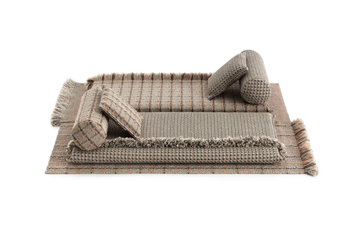 GARDEN LAYERS TERRACOTTA - Motif square outdoor polypropylene cushion by GAN - view 3