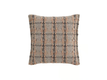 GARDEN LAYERS TERRACOTTA - Contemporary style check outdoor synthetic fibre floor cushion by GAN - view 2