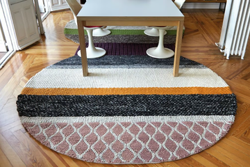 GLOBO - Striped wool rug by GAN - view 3